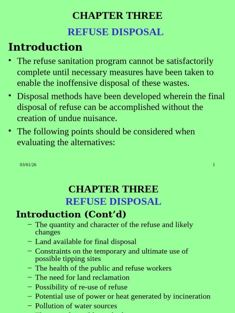 Chapter 3 | PDF | Municipal Solid Waste | Incineration