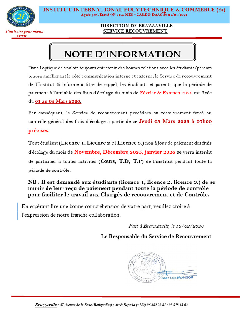 Note D'information 1-1 | PDF