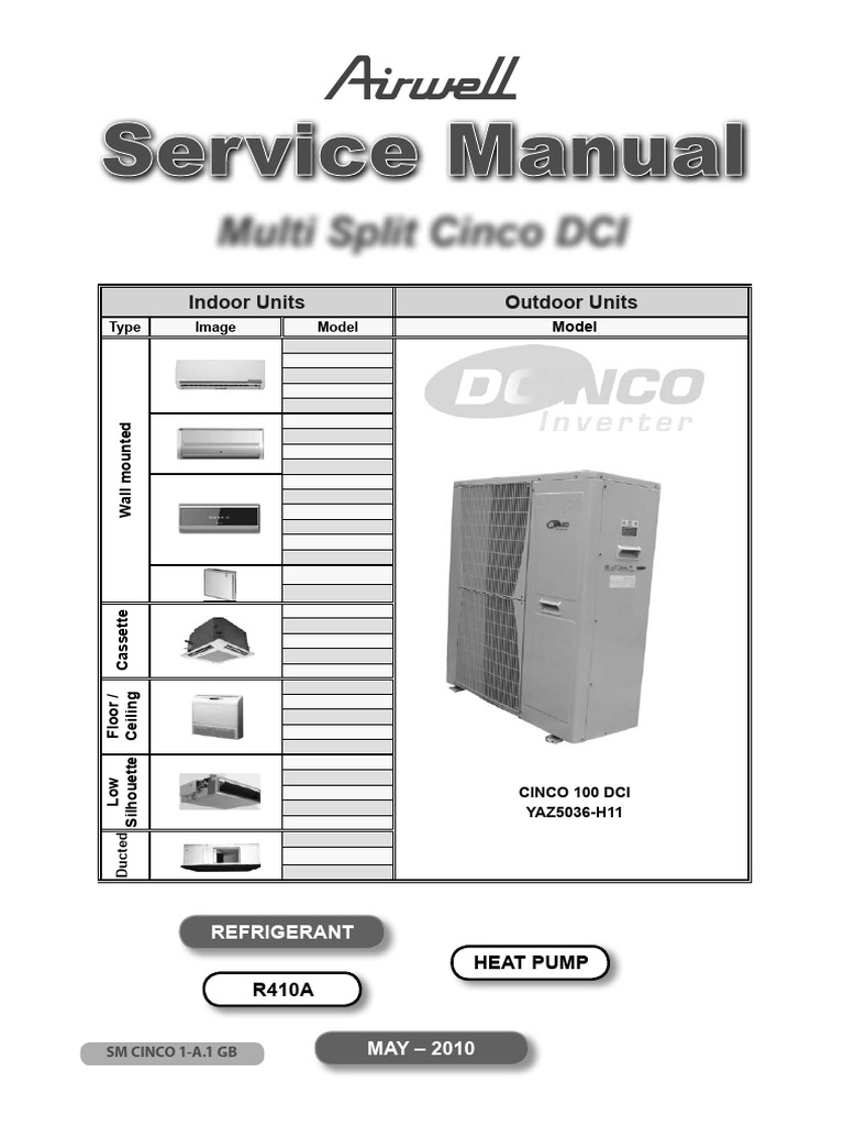 Multi Split Cinco DCI: Indoor Units Outdoor Units | PDF | Power ...