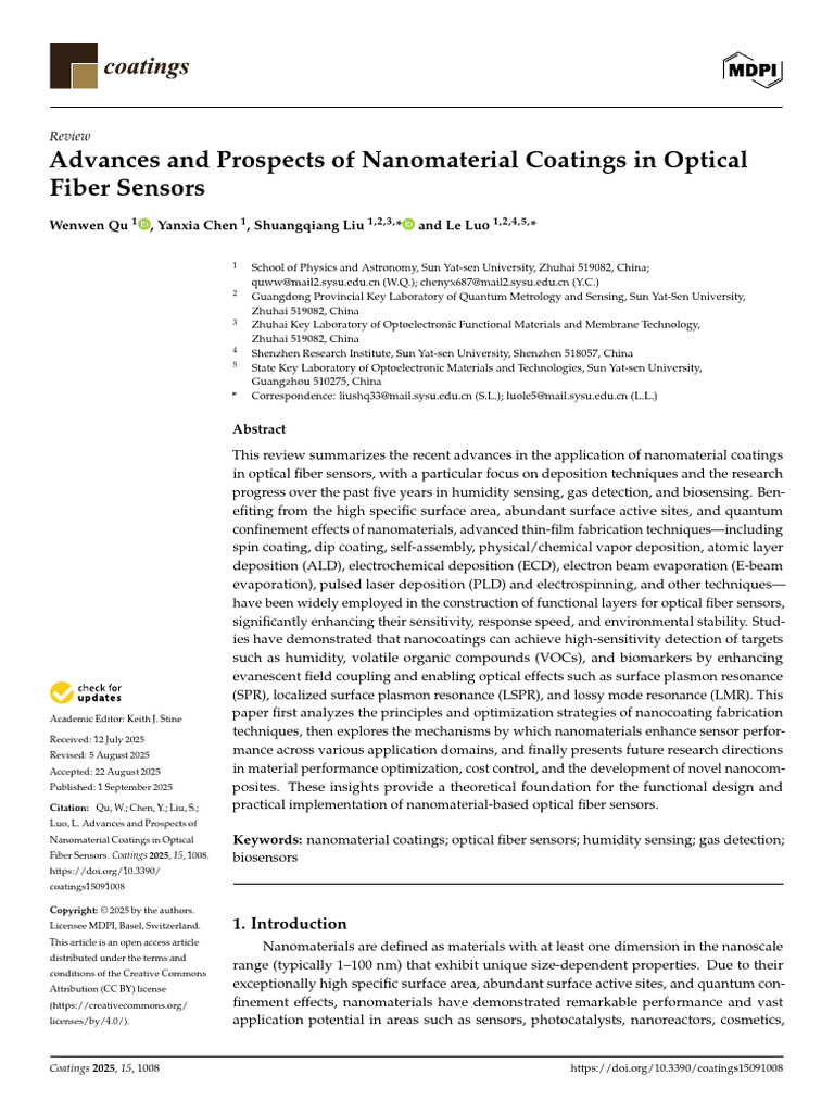 Coatings 15 01008 | PDF | Thin Film | Chemical Vapor Deposition