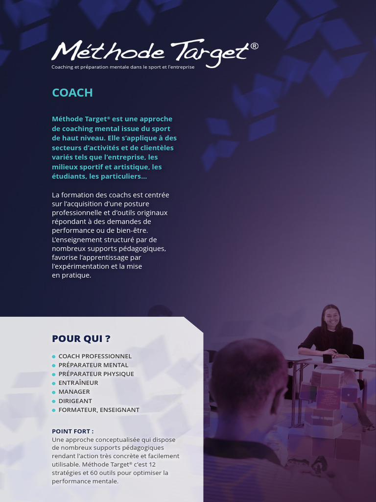Plaquette WEB Coachs MethodeTarget | PDF | Pédagogie