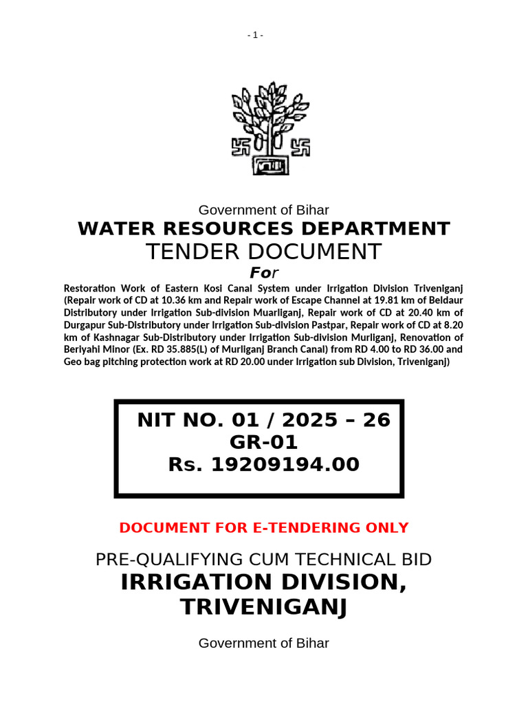 Tender Document | PDF | Specification (Technical Standard) | Royalty ...