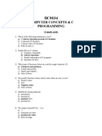 BC0034 Computer Concepts & C Programming Paper 2