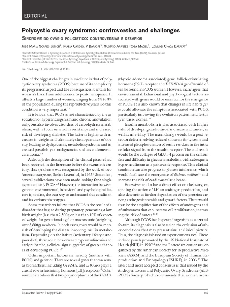 Polycystic Ovary Syndrome | PDF | Polycystic Ovary Syndrome | Clinical ...