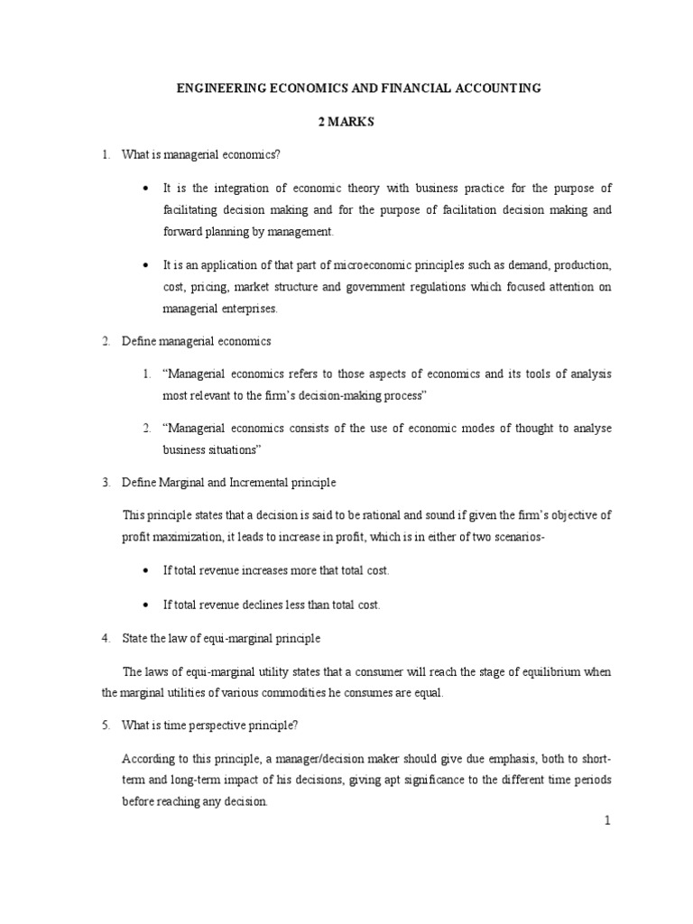 MG 2452 Engineering Economics and Financial Accounting | PDF | Demand | Monopoly