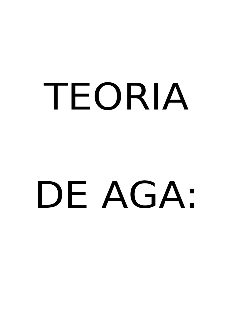 Teoria de Agga | PDF