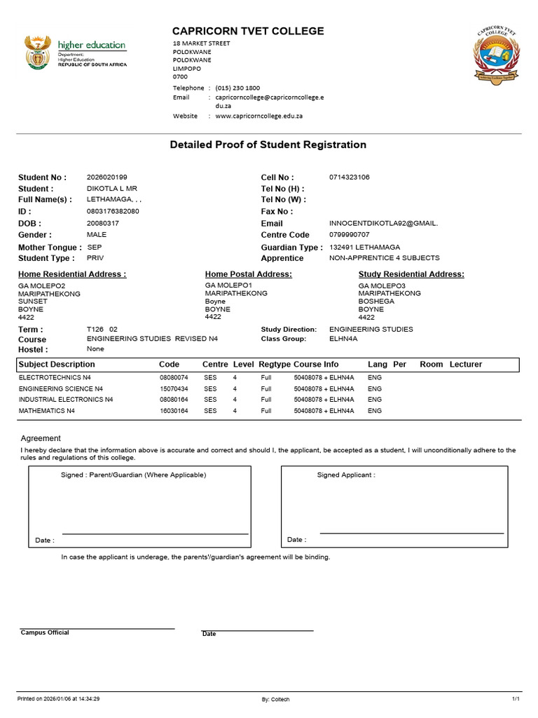 Proof of Registration - 11389949 | PDF