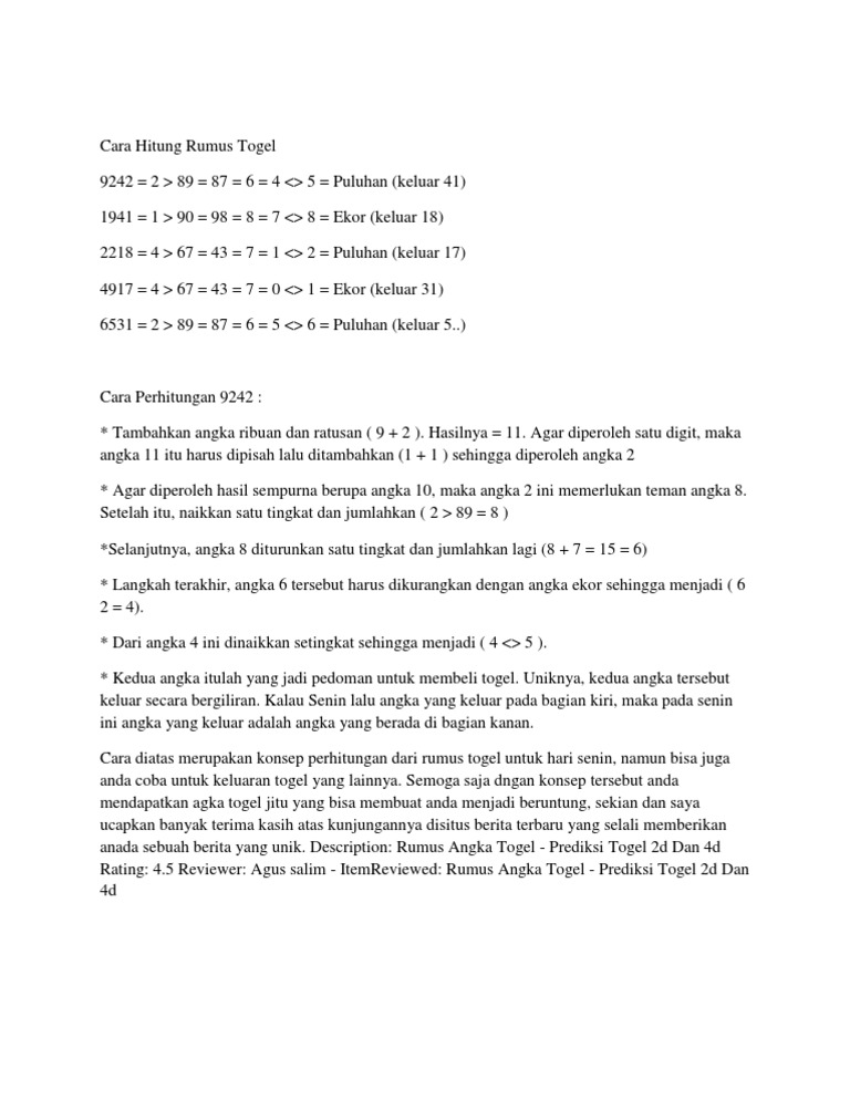 rumus togel akurat