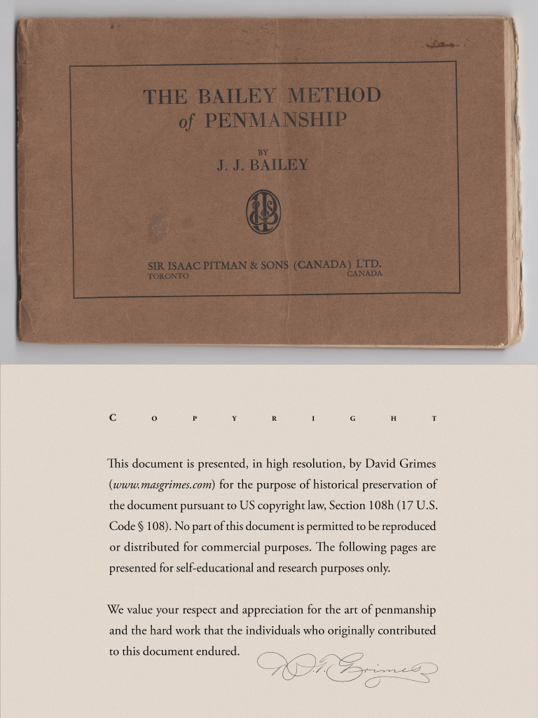 Bailey Method of Penmanship 1929 | PDF