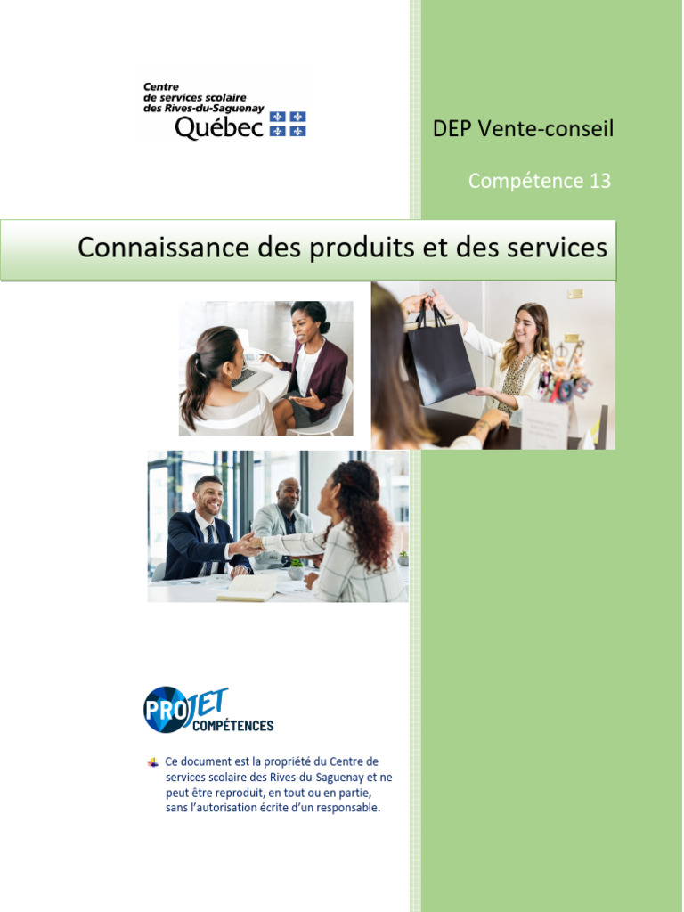 Notes 13 Produits Et Services S | PDF | Commercialisation | Consommateurs