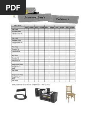 Diamond Delts Worksheet Pdf Physical Exercise Recreation