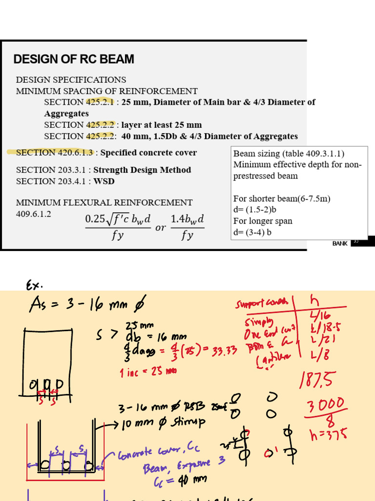 Design of RC Beam Strength Design - Part1 | PDF