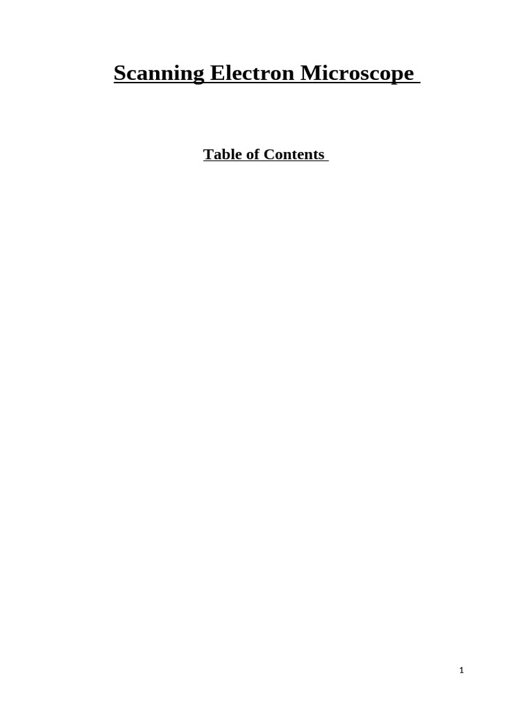 Scanning Electron Microscope | PDF | Microscope | Scanning Electron ...