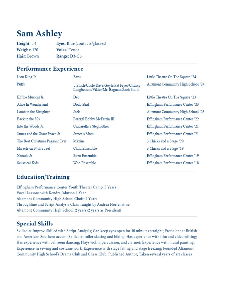 Sam Ashley's Resume | PDF
