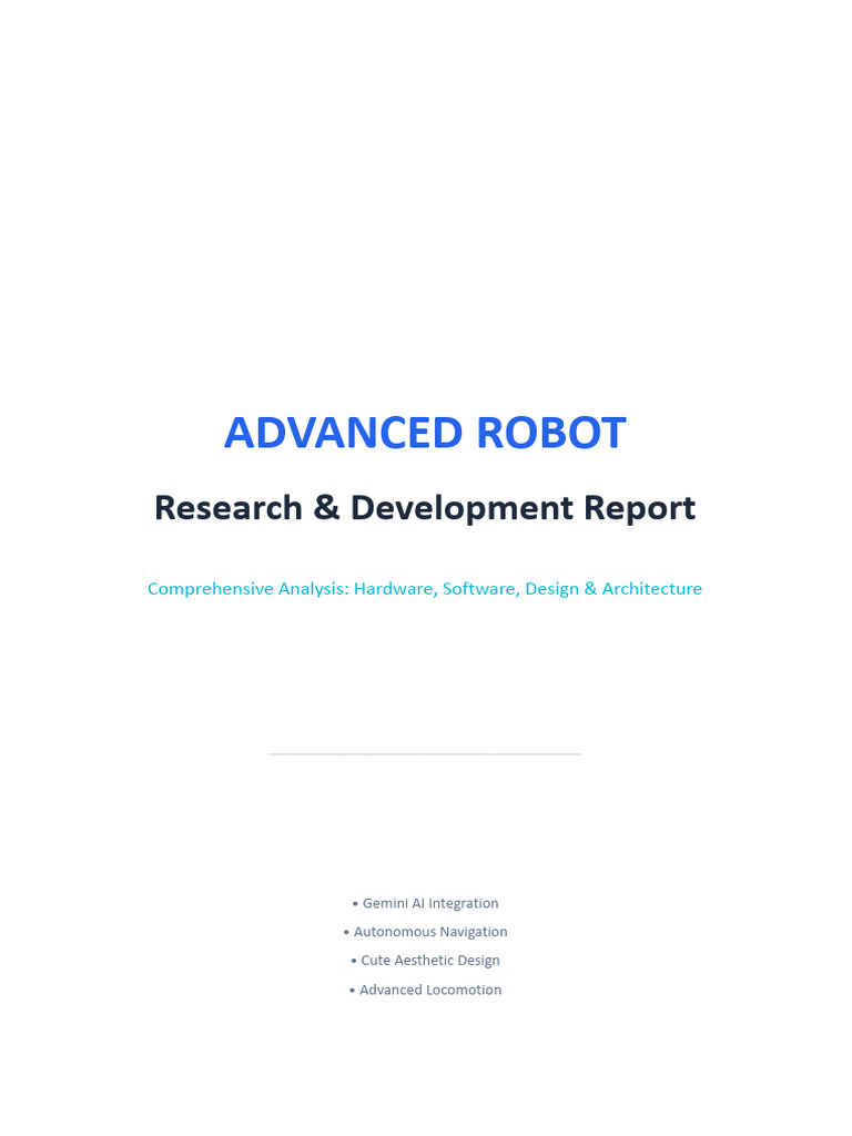 Advanced Robot Research Report | PDF | Robotics | Computer Engineering