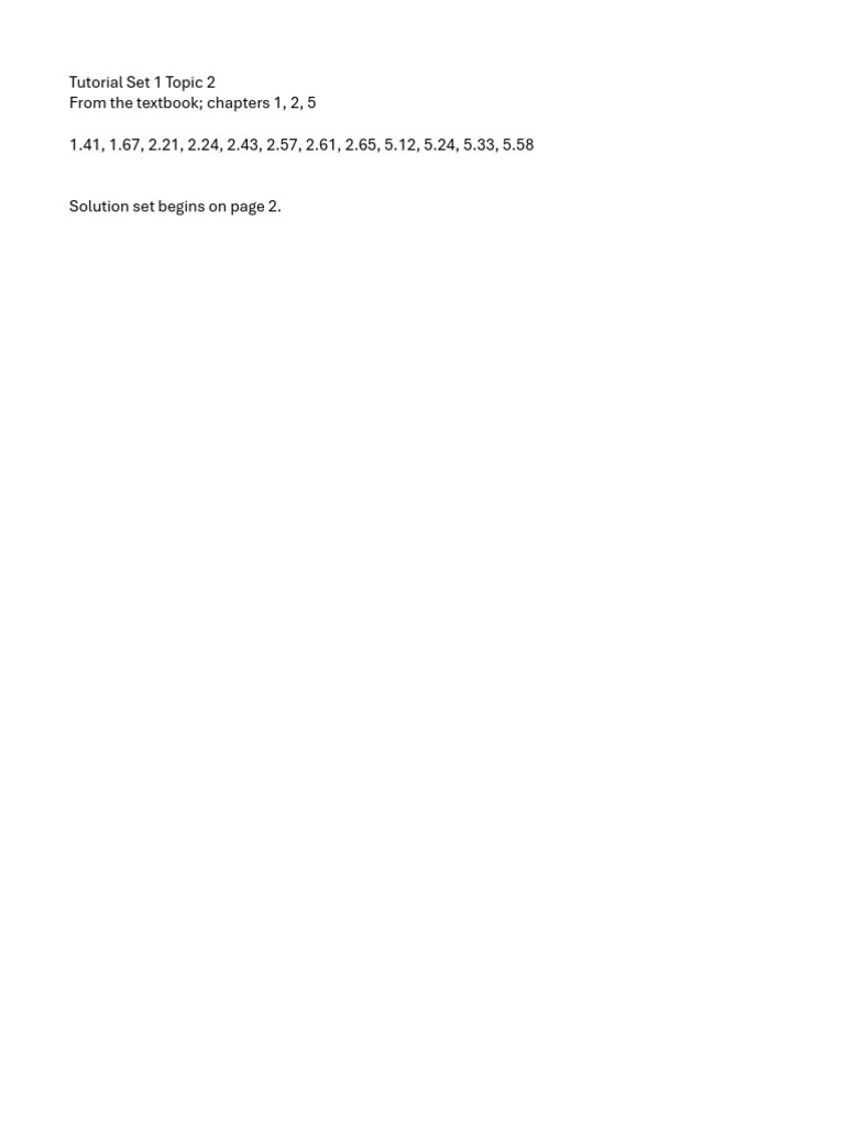 Tutorial Set 1 Topic 2 | PDF