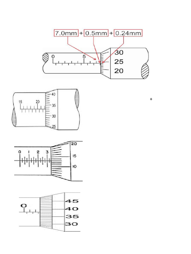 Micrometer Screw Gauge Worksheet | PDF