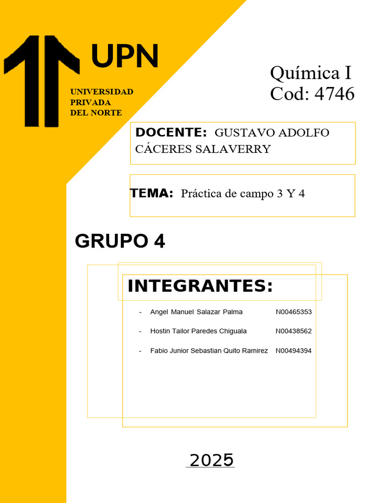 Informe de Práctica de Campo_un2 | PDF | Reacciones químicas | Redox