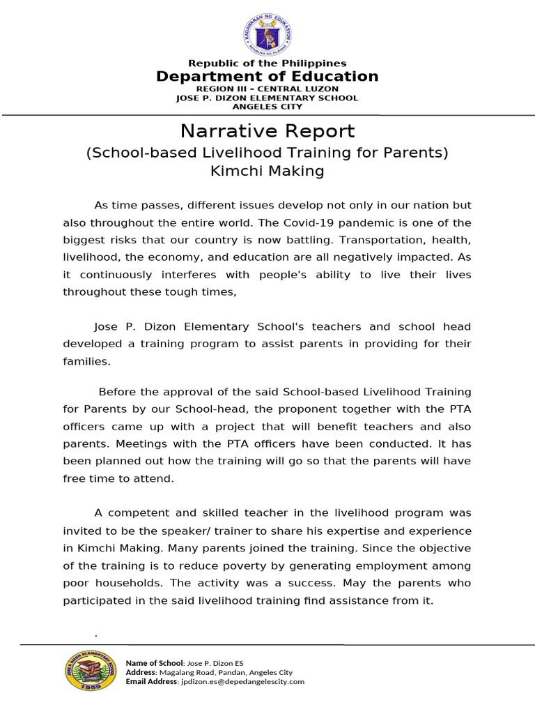 Narrative Report | PDF