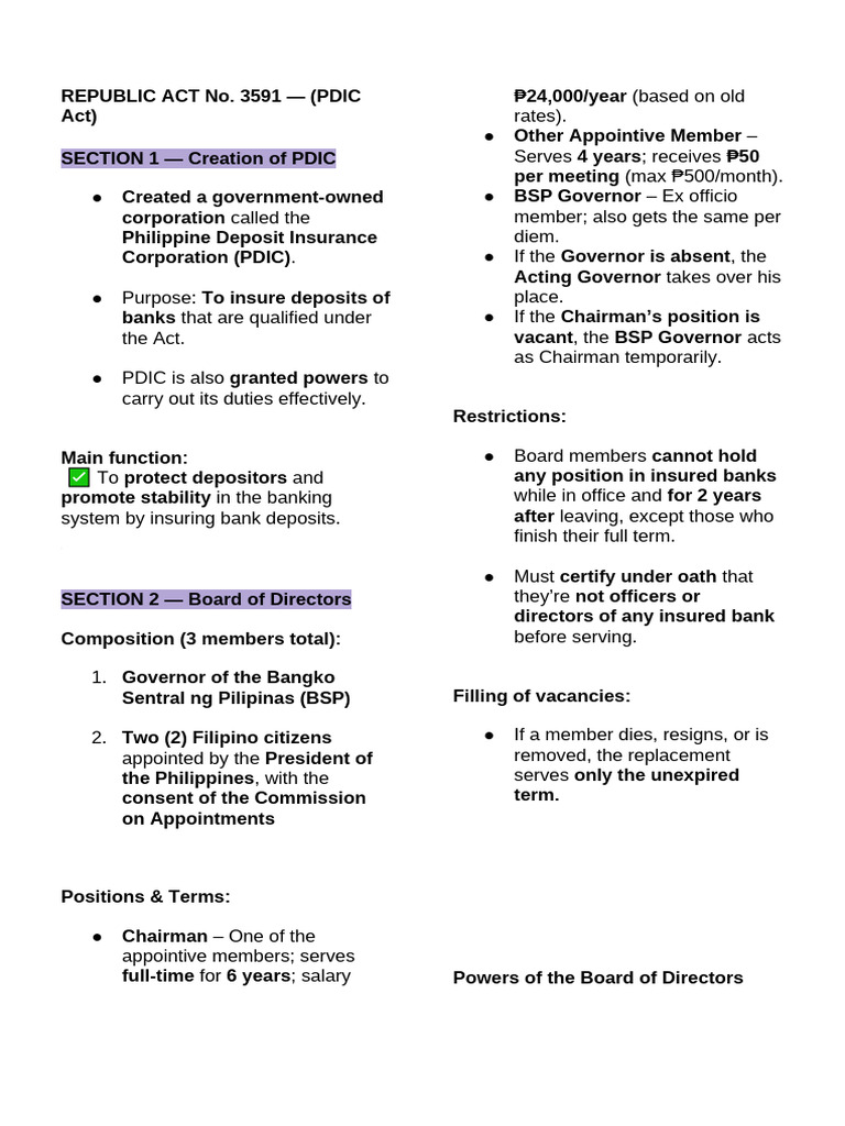 PDIC | PDF | Banks | Deposit Account