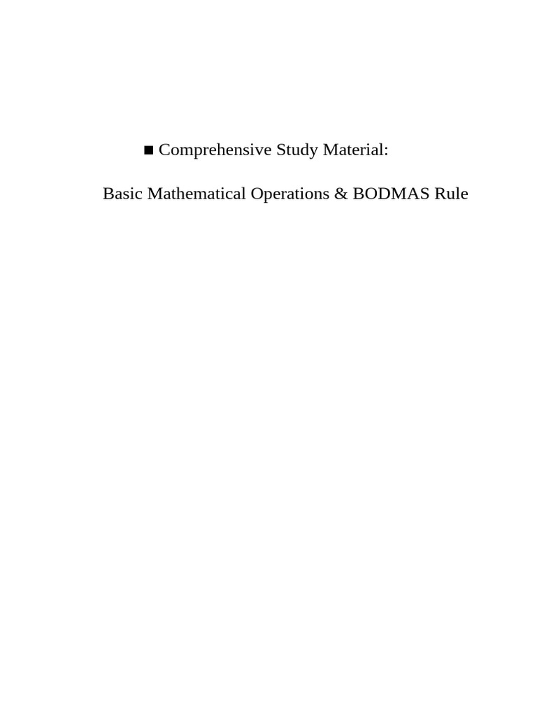 Comprehensive Math BODMAS UserText - PDF 20250915 102140 0000-1 | PDF ...