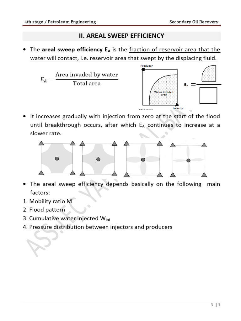Areal Sweep | PDF | Petroleum Reservoir | Extraction Of Petroleum