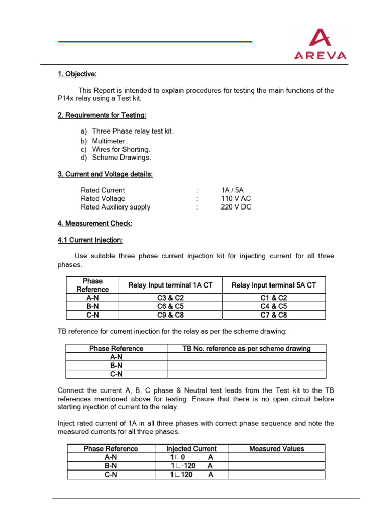Testing Procedure For P141 For NPC | PDF
