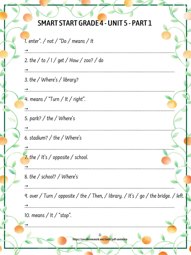 Smart Start Grade 4 - Unit 5 - Part 1 | PDF