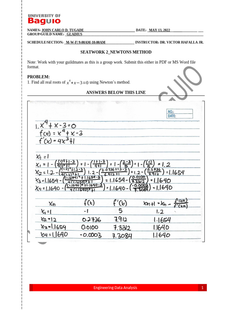Tugade Bsce1-Eba Sw2 Newtons Method Difcal1 | PDF