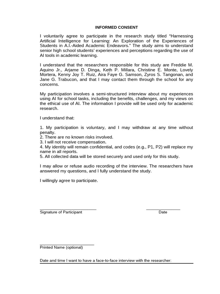 6. Informed Consent Form (ICF) Copy | PDF