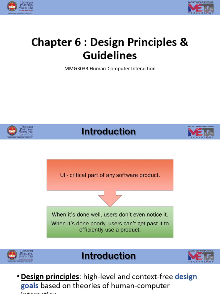 Chapter 6 Design Guidelines (Autosaved) | PDF | User Interface | Usability