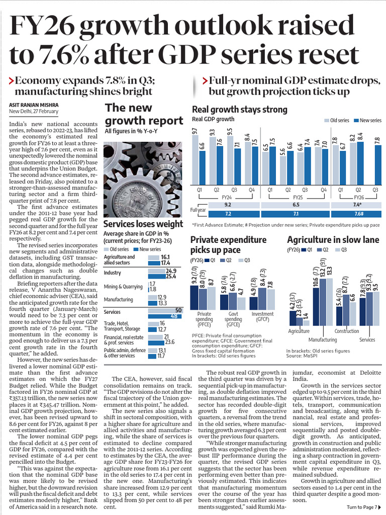 First Advance Estimates | PDF | Gross Domestic Product | Macroeconomics