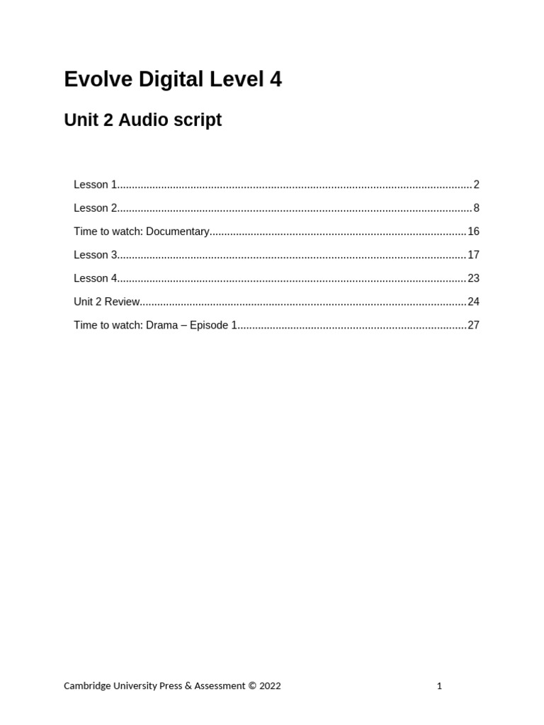 Evolve Digital Level 4 Unit 2 Audio Scripts | PDF | Gluten Free Diet ...