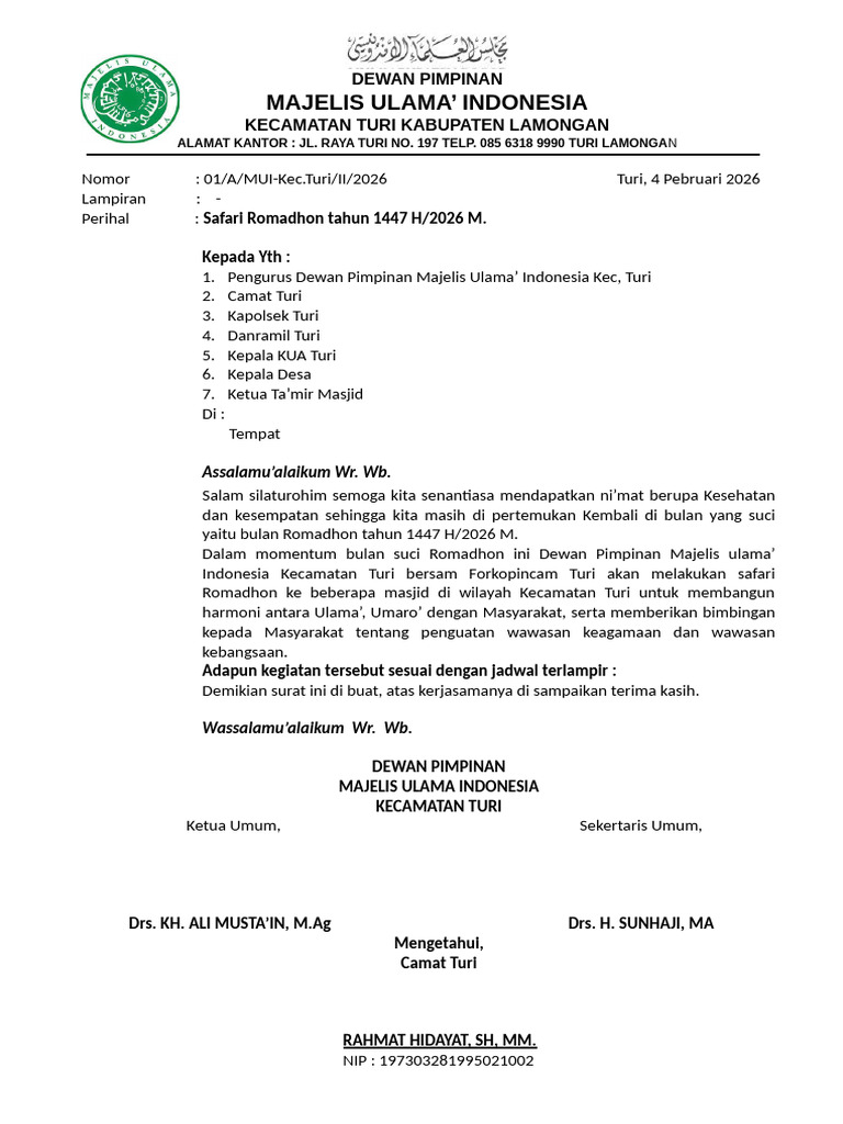 Undangan MUI | PDF