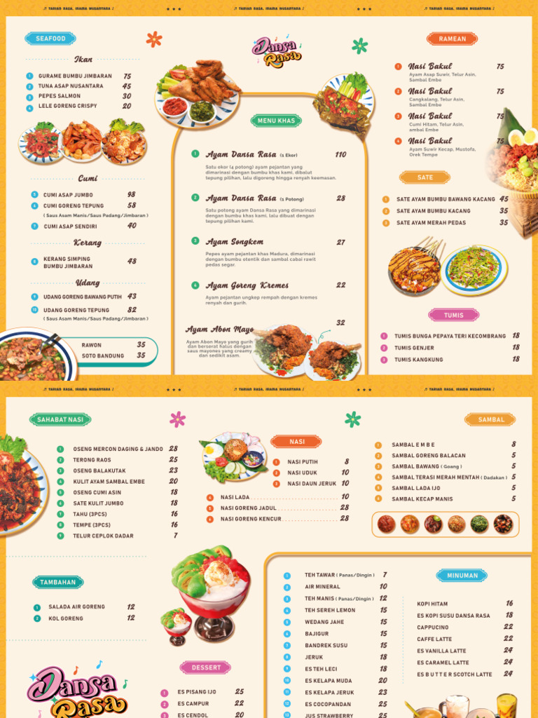 New Menu Dansa Rasa Rev | PDF