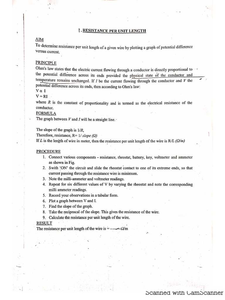 II Pu Physics Practical Manual 2021-22 | PDF