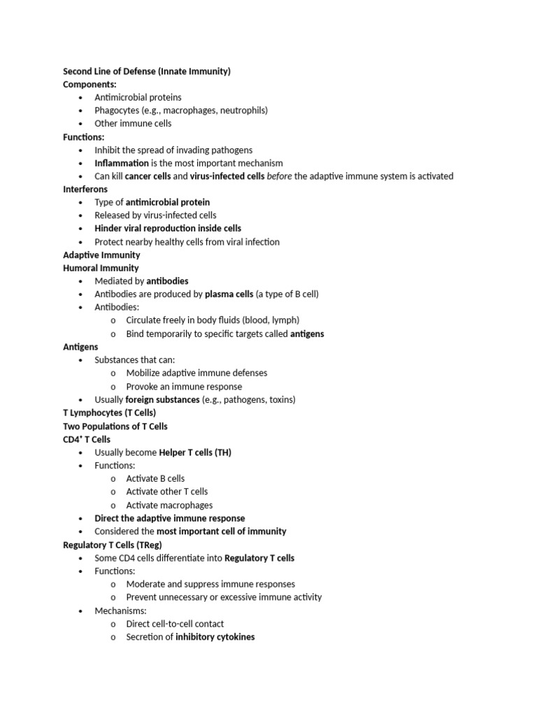 Immunity Note | PDF | Immune System | Adaptive Immune System