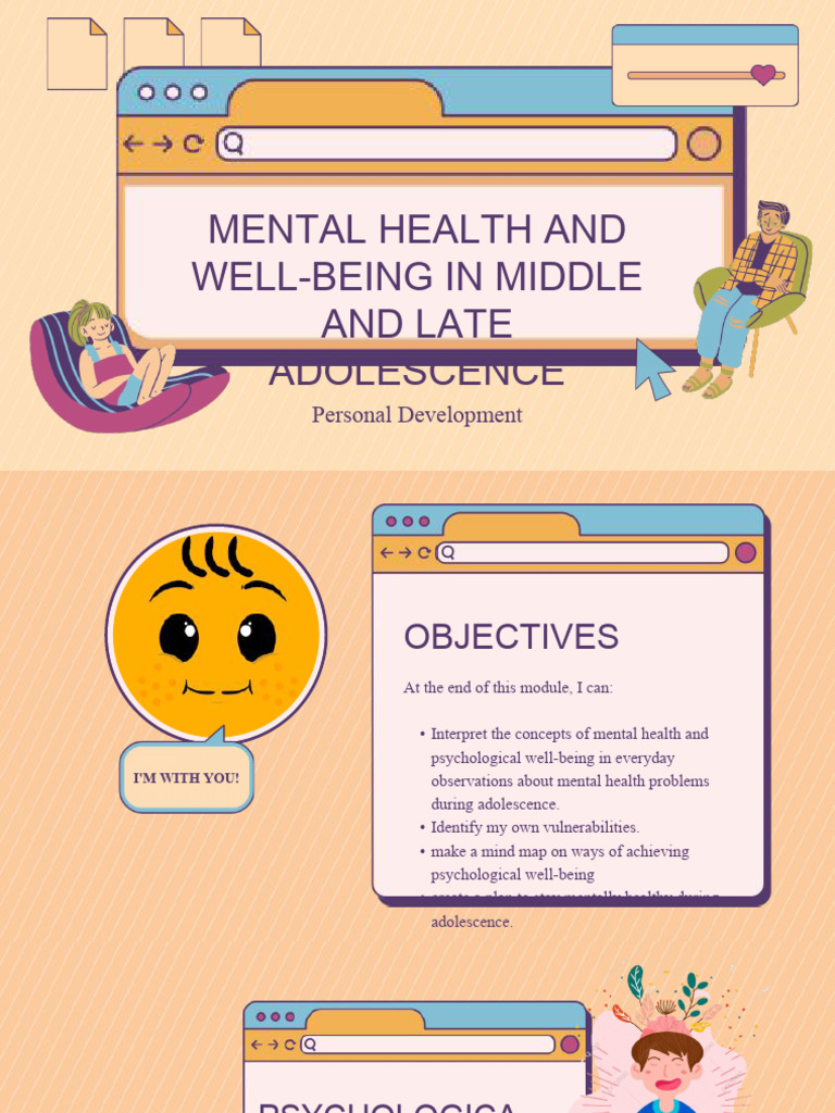 Lesson 7 Mental Health and Well-Being in Middle and Late Adolescence ...