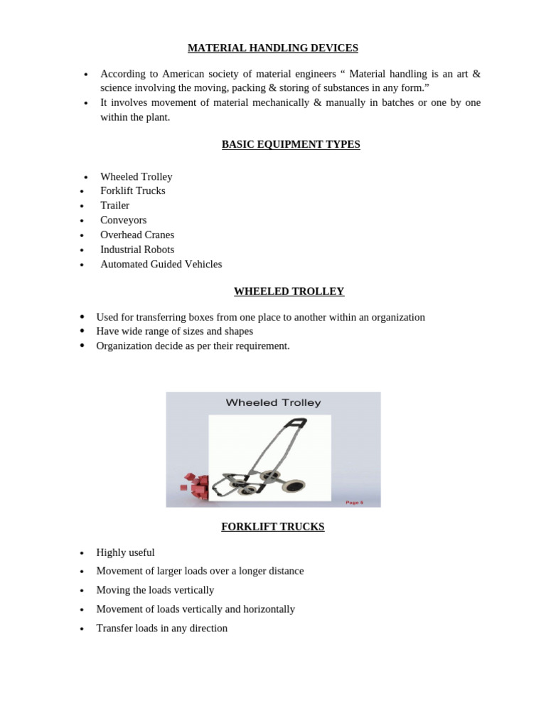 Material Handling Technick | PDF