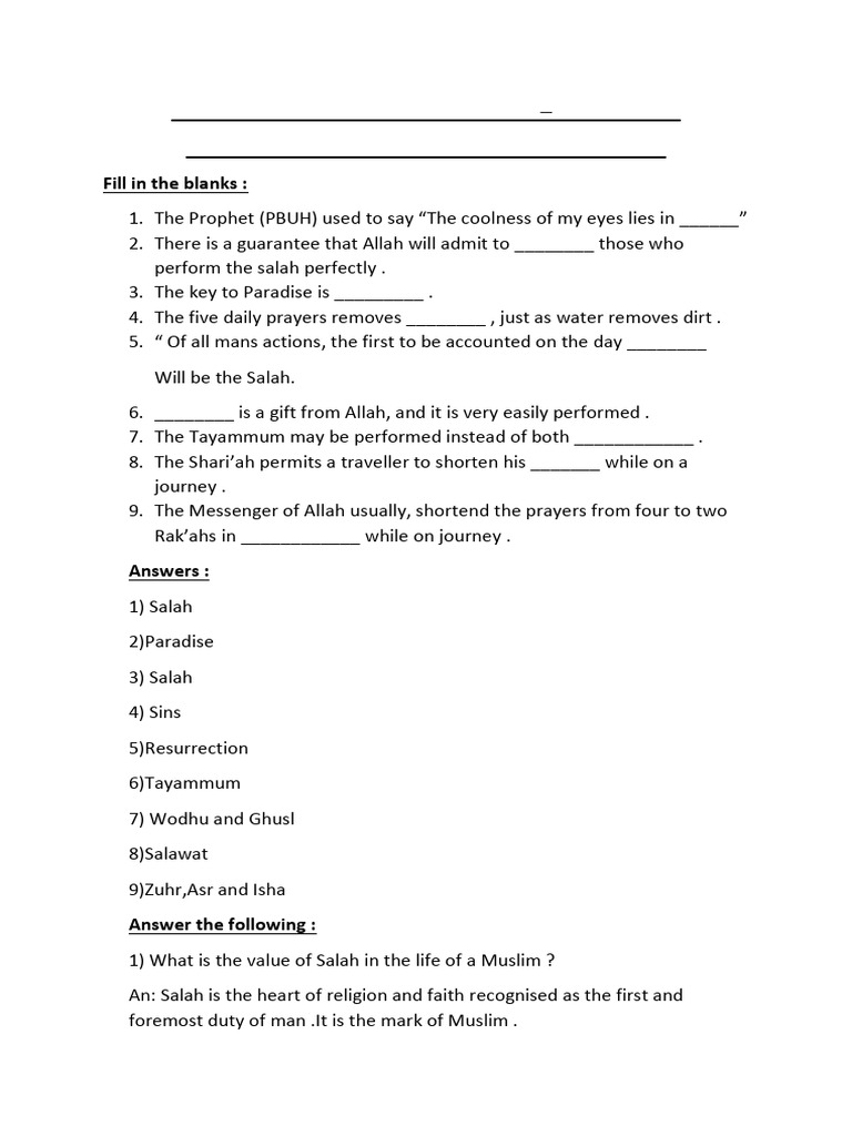 Islamic Studies Notes - Term-2-Grade - 7 | PDF | Semitic Words And ...