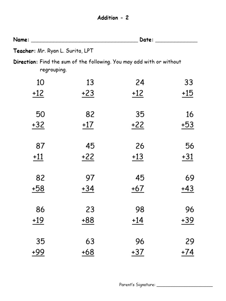 Addition | PDF