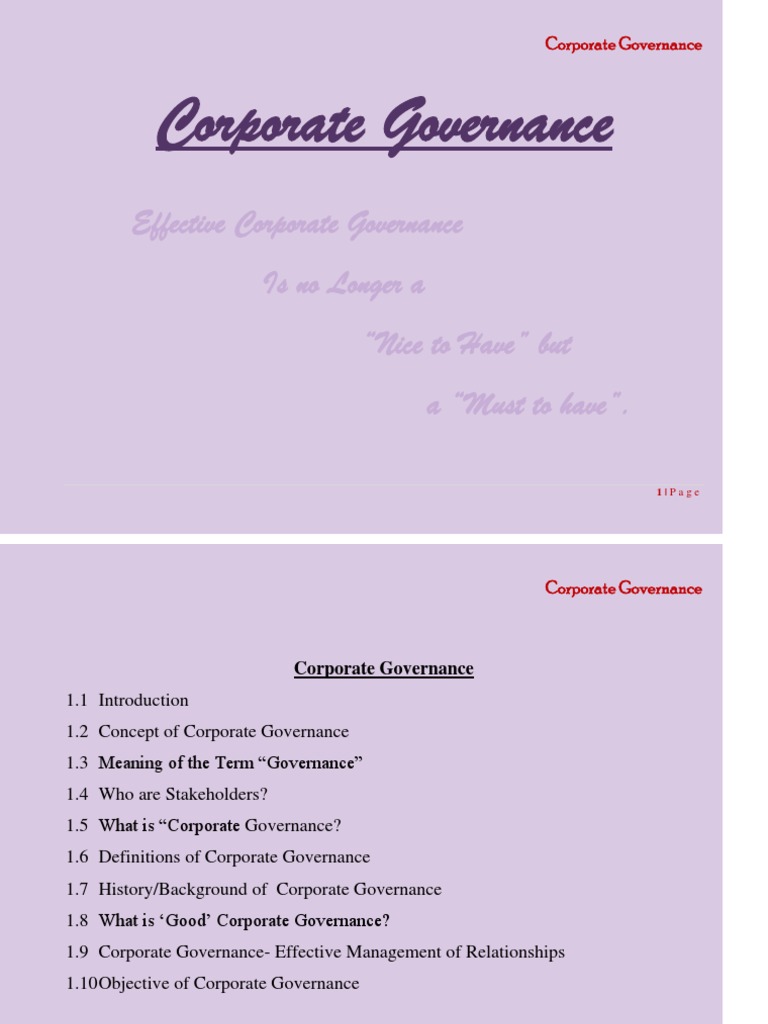 New Corporate Governance | PDF | Corporate Governance | Board Of Directors