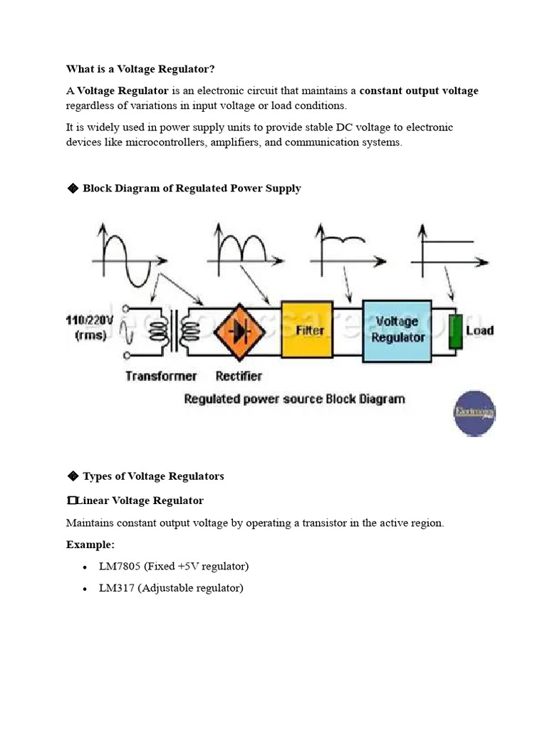 Voltage Regulator | PDF