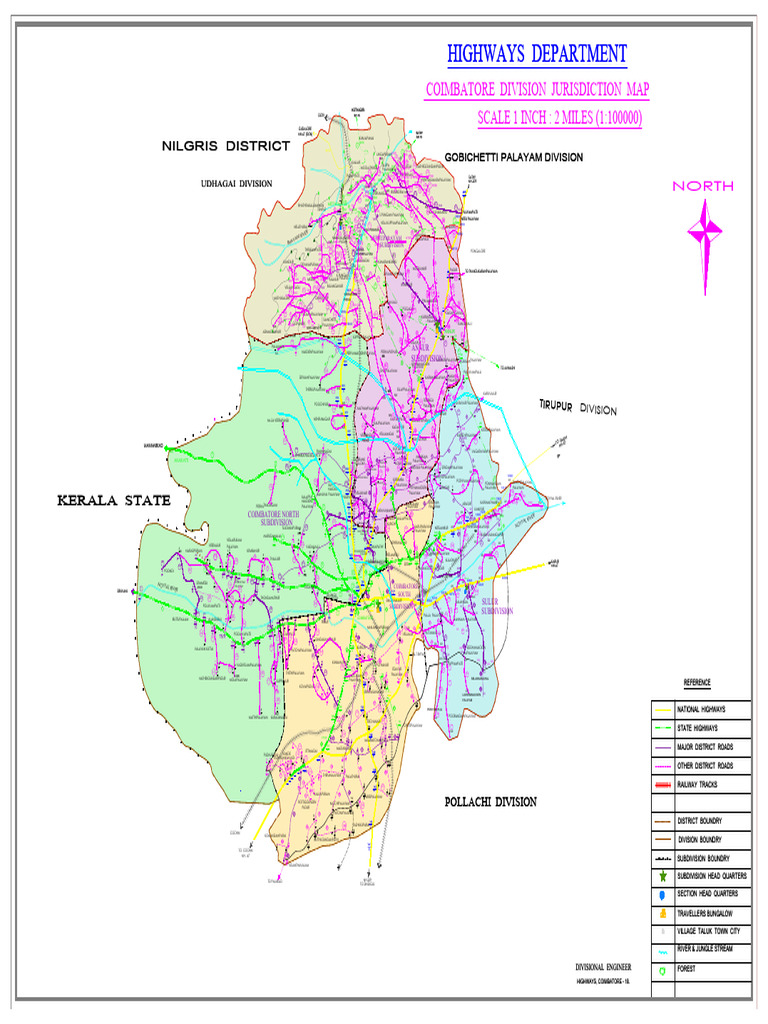 TN Highways Division Map CBE Pdf1 - 6 | PDF