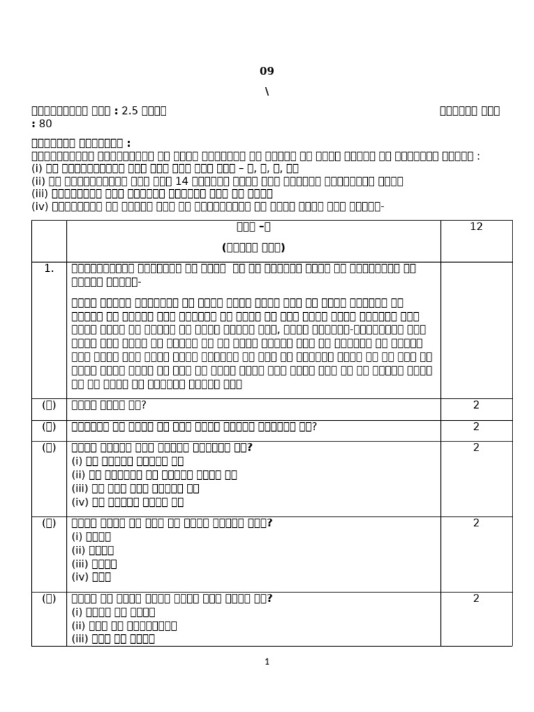 6th Sample Paper - Final | PDF