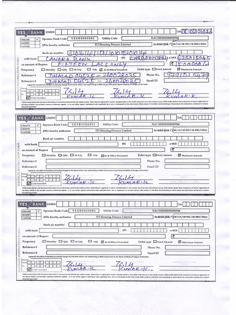 Kumar K Nach Form | PDF