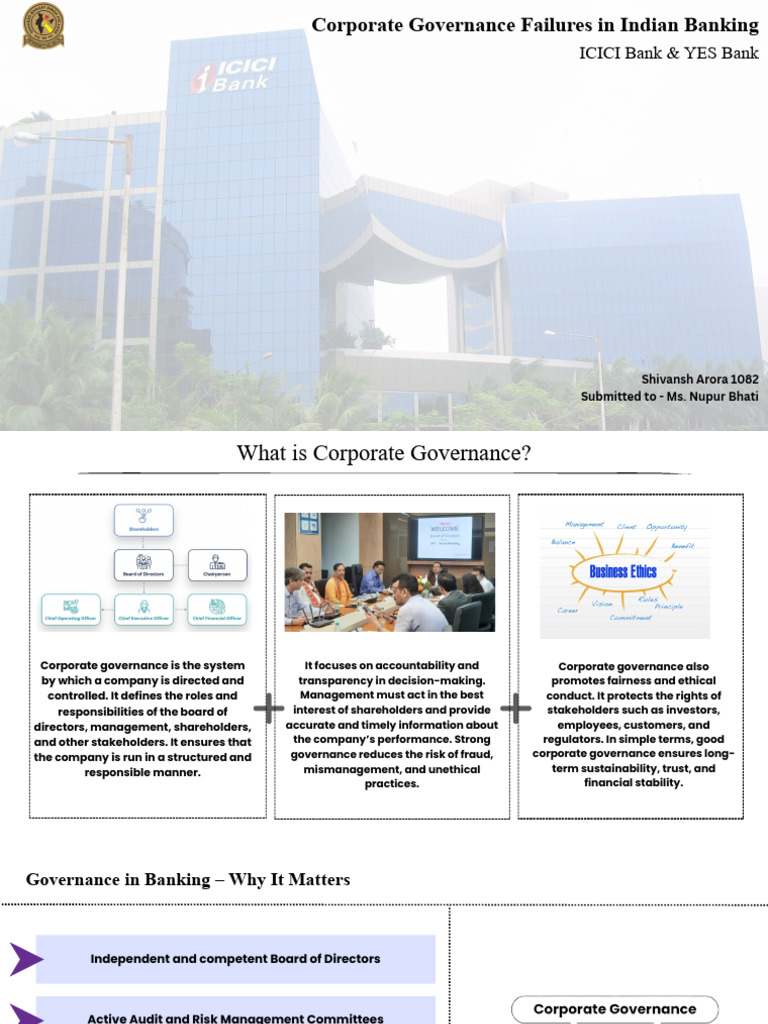Corporate Governance Failures in Indian Banking 1 | PDF | Corporate ...