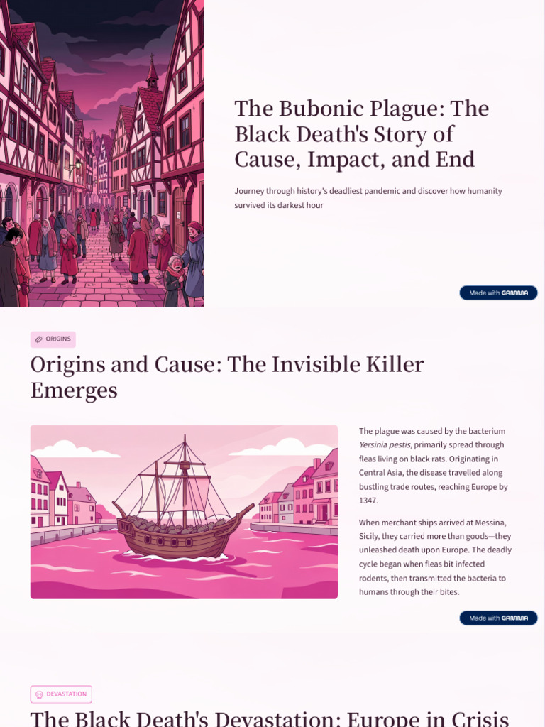 The Bubonic Plague The Black Deaths Story of Cause Impact and End | PDF ...