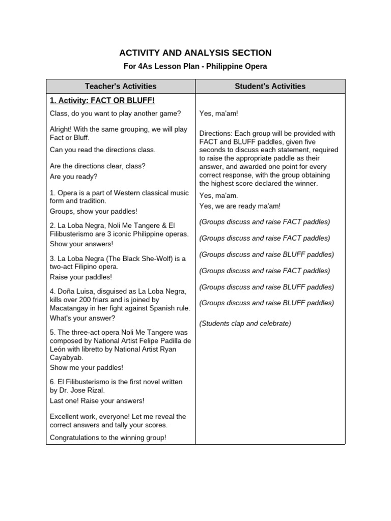 Activity Analysis 4as DLP | PDF