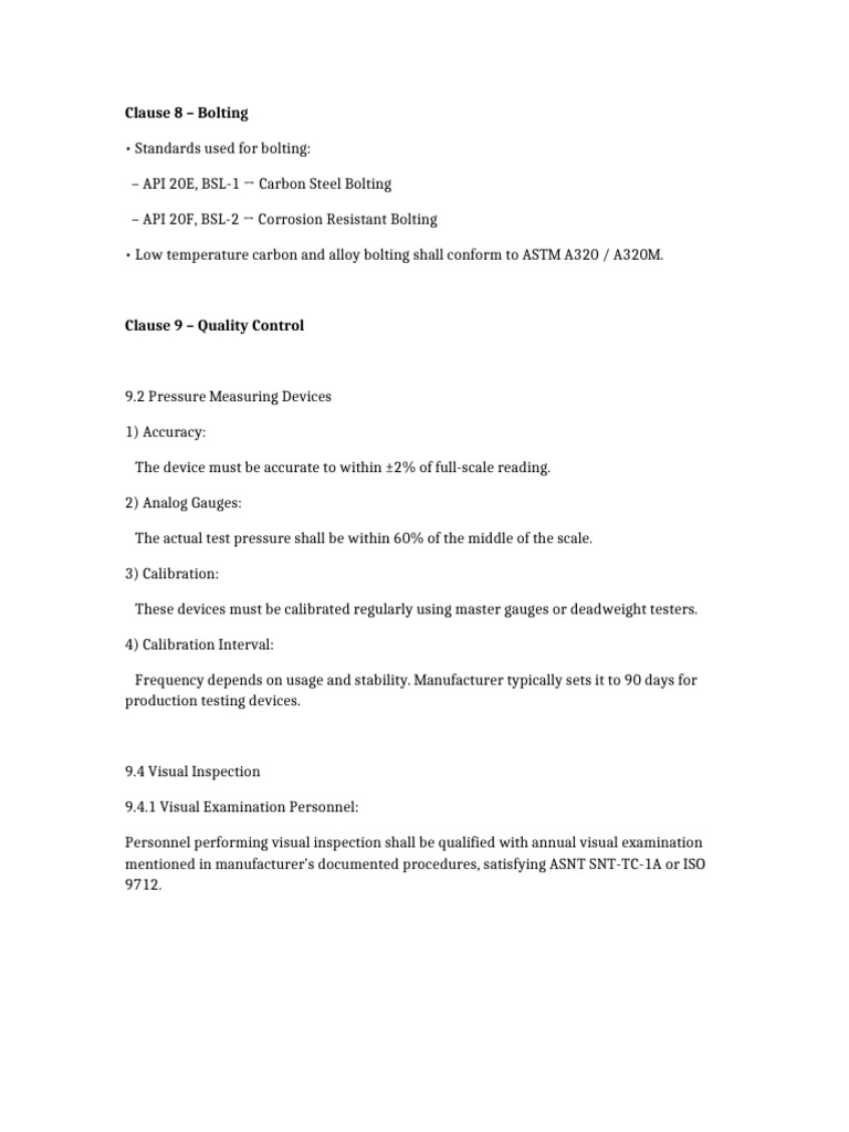 API 6D Typed Notes | PDF